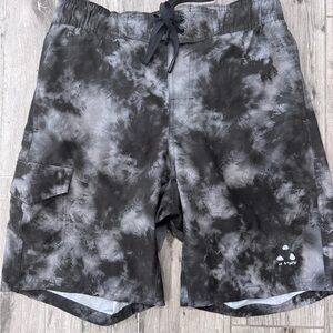 Gerry Weber Black and Gray Tie-Dye Swim Board Shorts